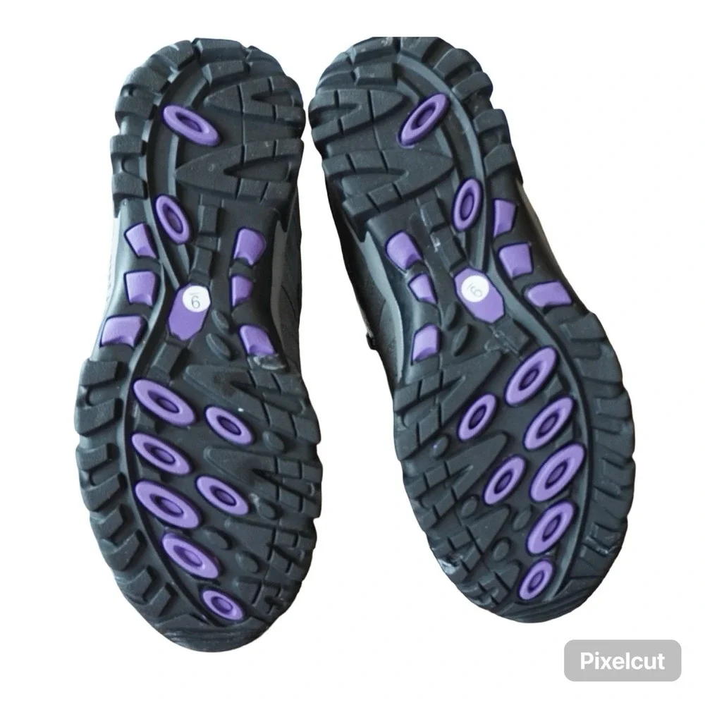 Holland Creek Arden Women's Hiking Boots Size 9 Grey Purple Waterproof Mid Trail